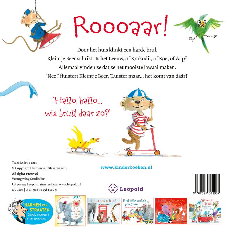 Achterkant van Hallo, hallo, wie brult daar zo?