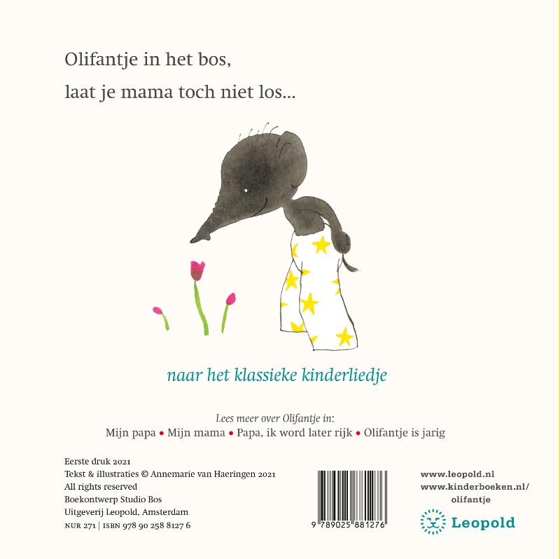 Achterkant van Olifantje in het bos