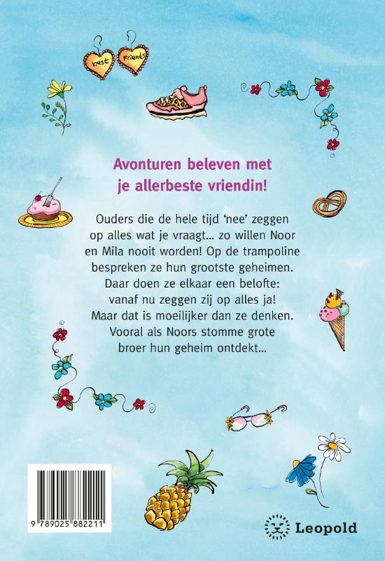 Achterkant van Het knettergekke plan van Noor en Mila