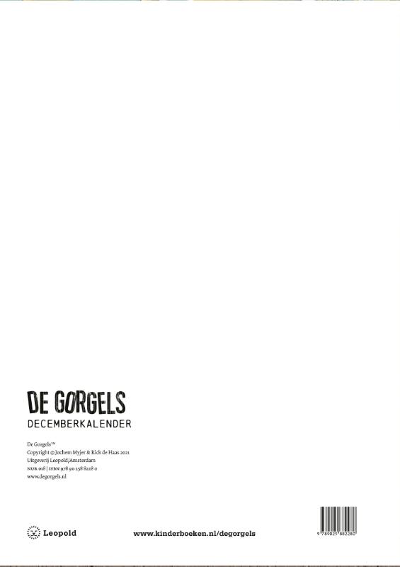 Achterkant van De Gorgels - Decemberkalender