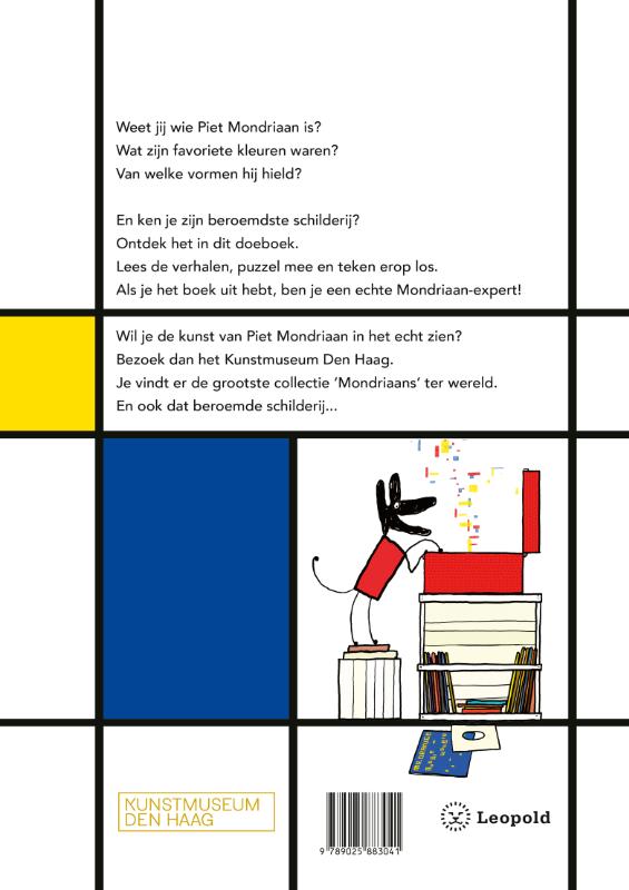 Achterkant van Doeboek Mondriaan