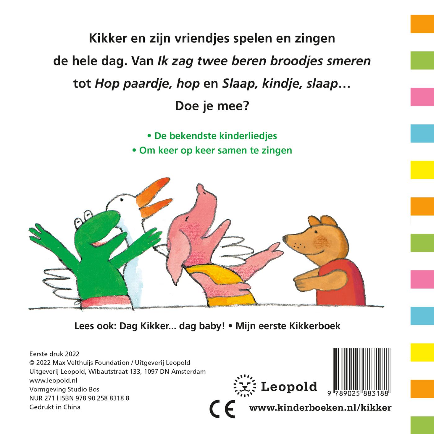 Achterkant van Zing mee met Kikker