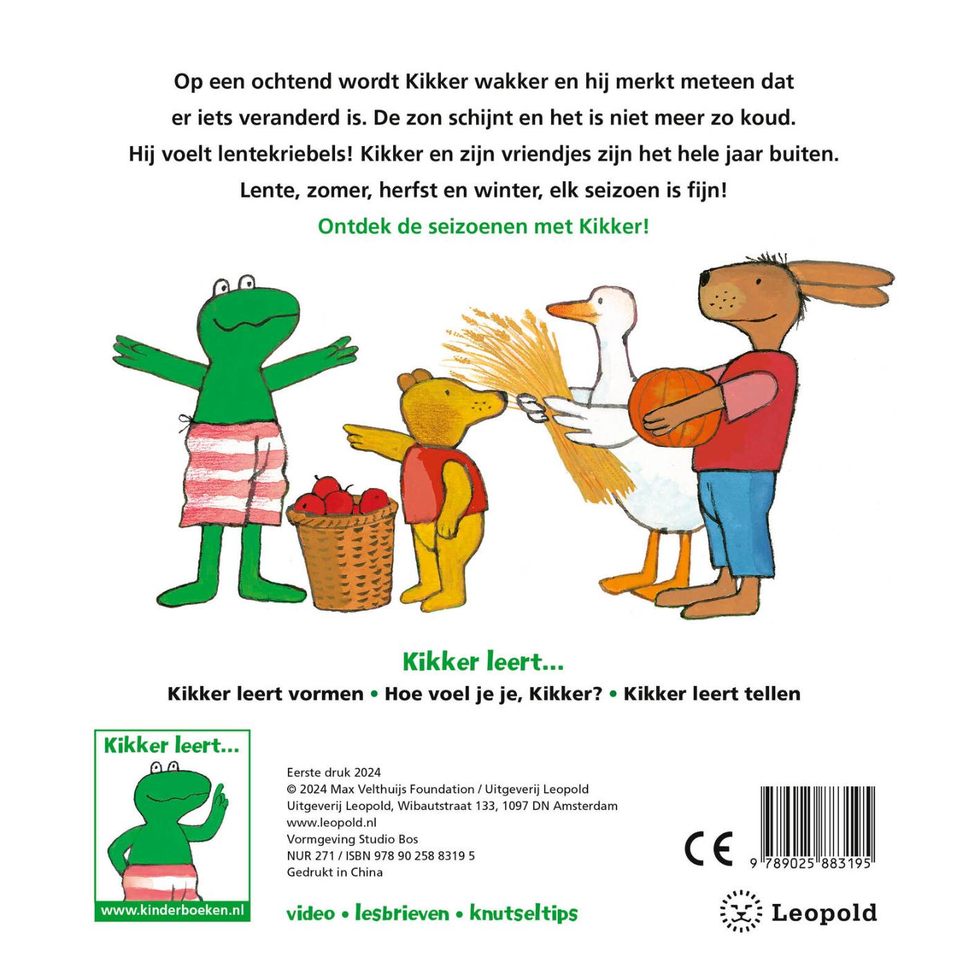 Achterkant van Welk seizoen is het, Kikker?