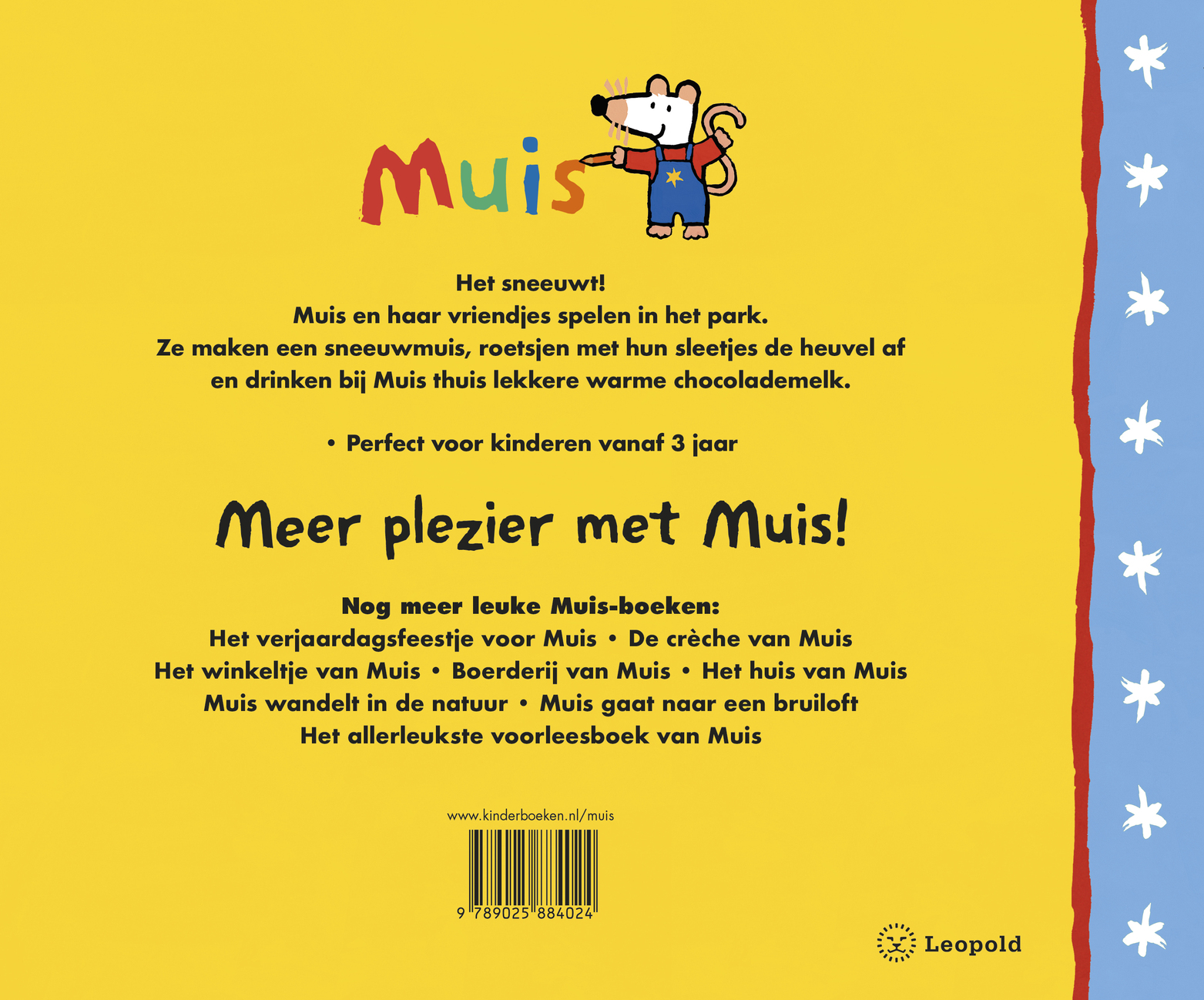 Achterkant van Muis in de sneeuw
