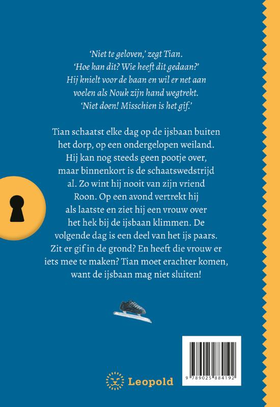 Achterkant van Het geheim van de schaatswedstrijd