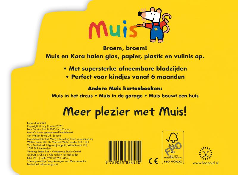 Achterkant van De vuilniswagen van Muis