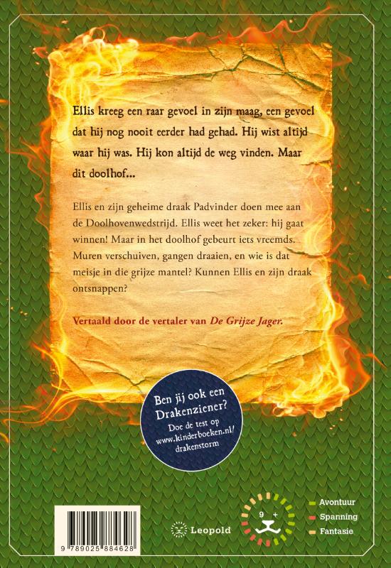 Achterkant van Drakenstorm 3 - Het duistere doolhof