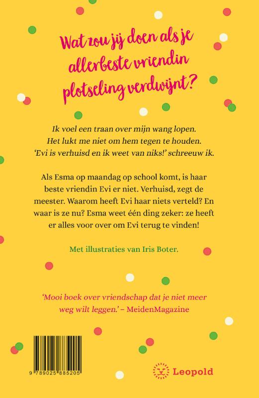 Achterkant van Confetti vriendschap