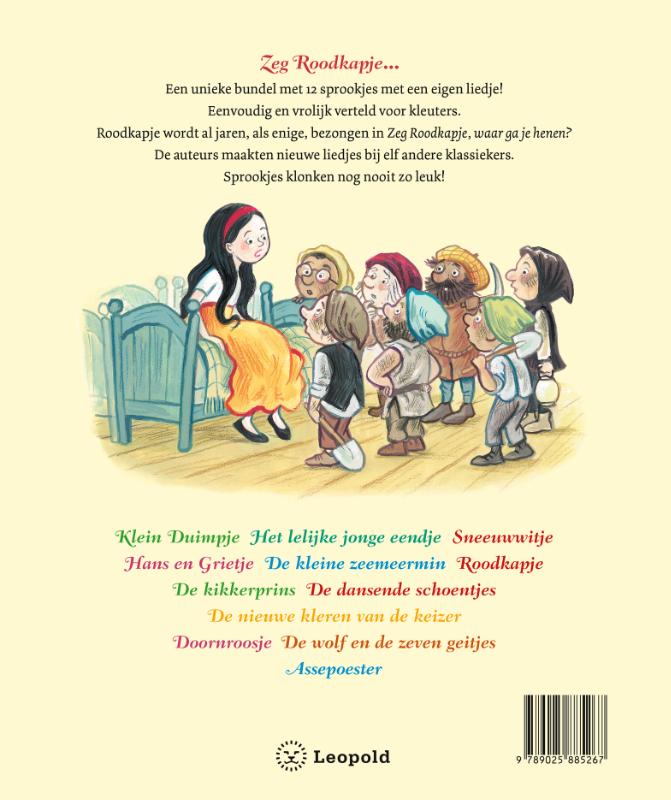 Achterkant van Zeg Roodkapje...