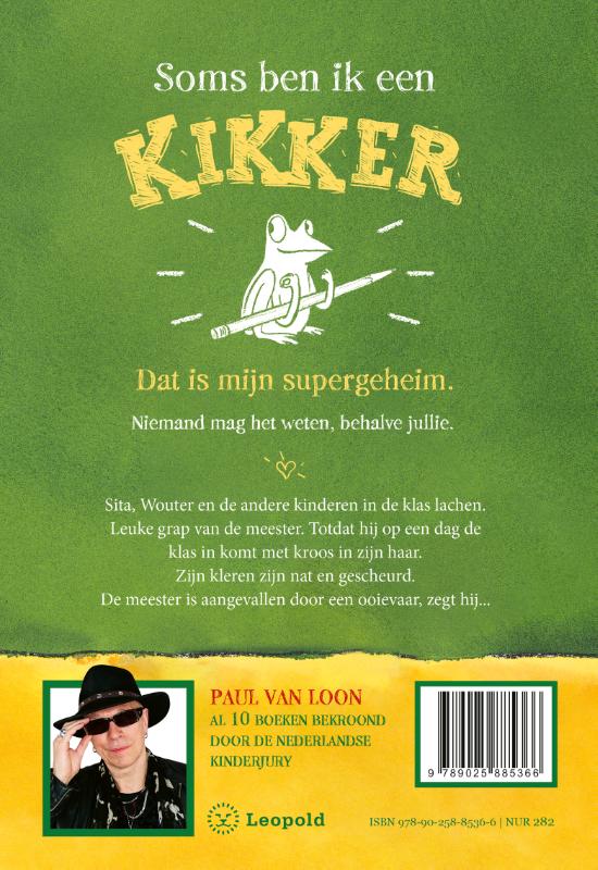 Achterkant van Meester Kikker