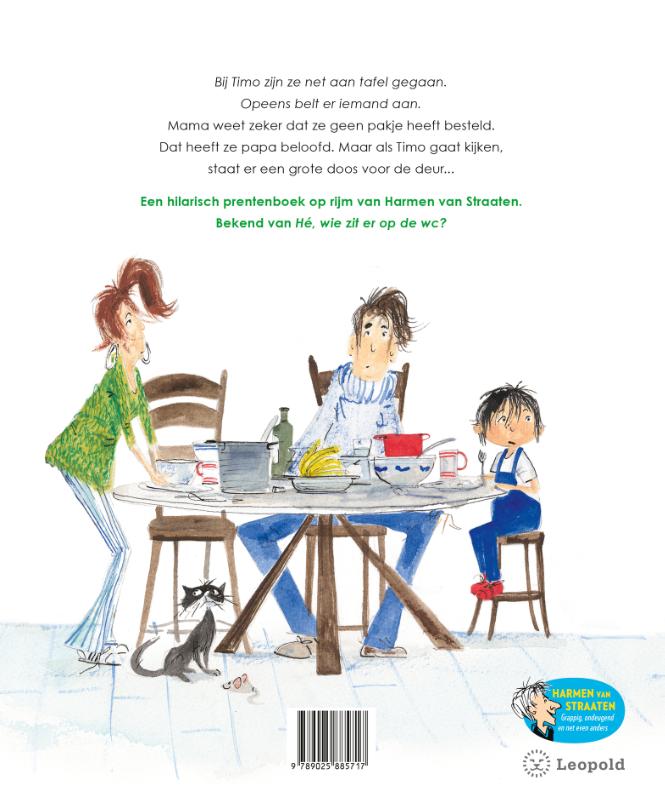 Achterkant van Er kwam een krokodil logeren
