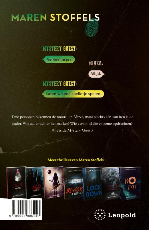 Achterkant van Mystery Guest