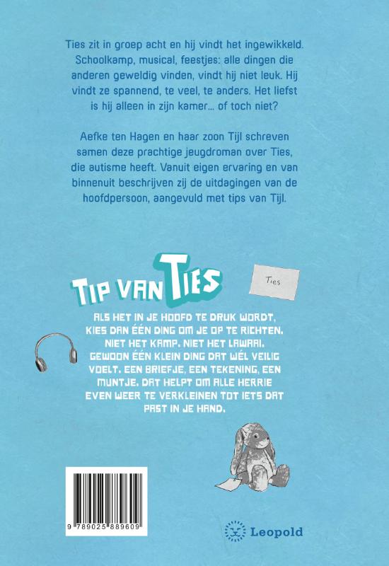 Achterkant van Ties en zijn superbrein