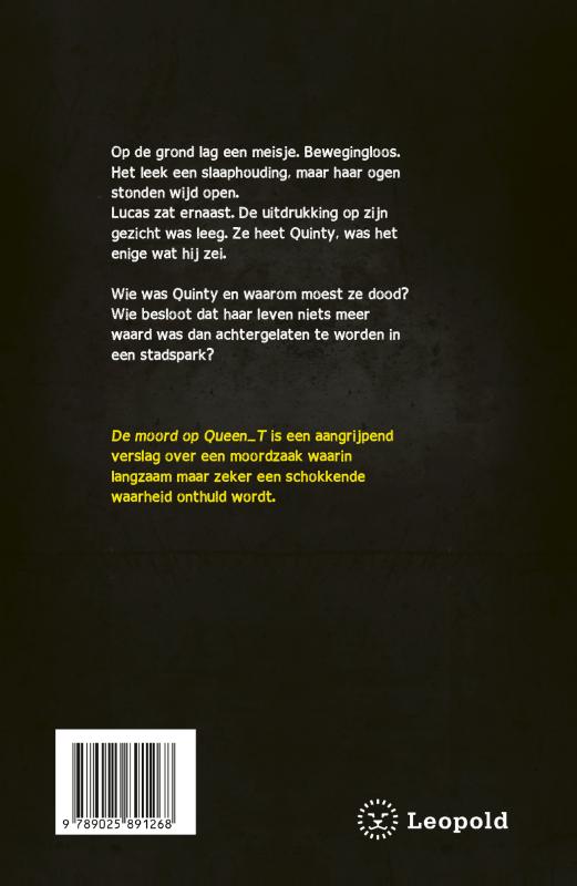 Achterkant van De moord op Queen_T