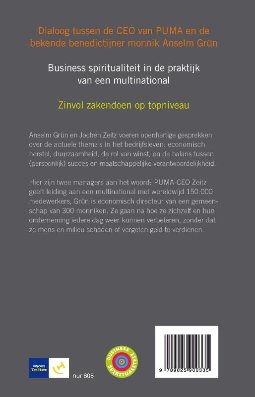 Achterkant van Manager ontmoet monnik