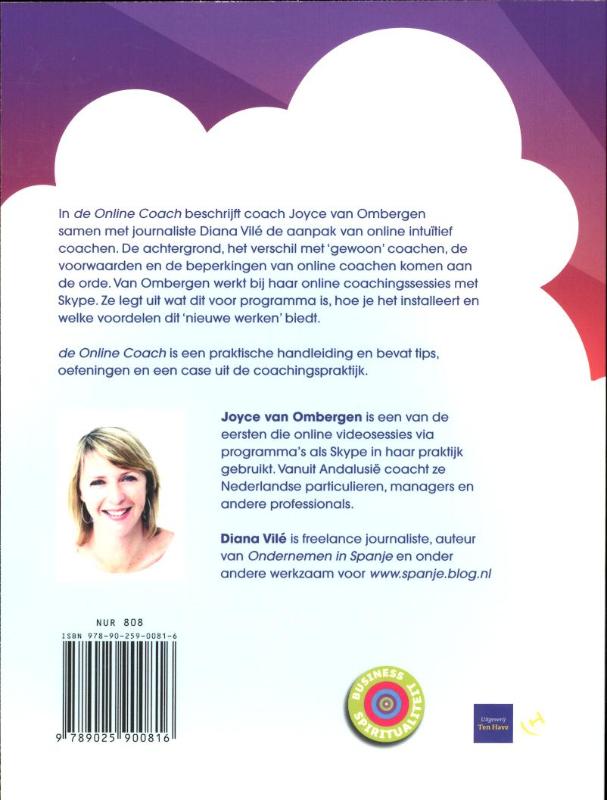 Achterkant van De online coach