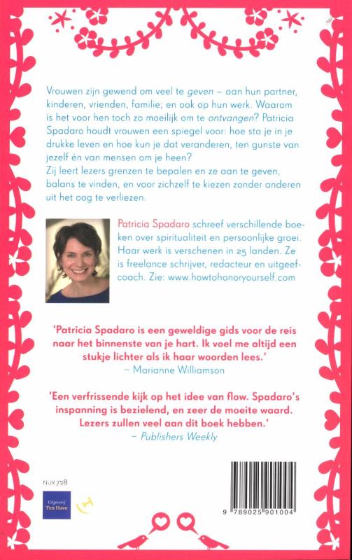 Achterkant van Wees lief voor jezelf