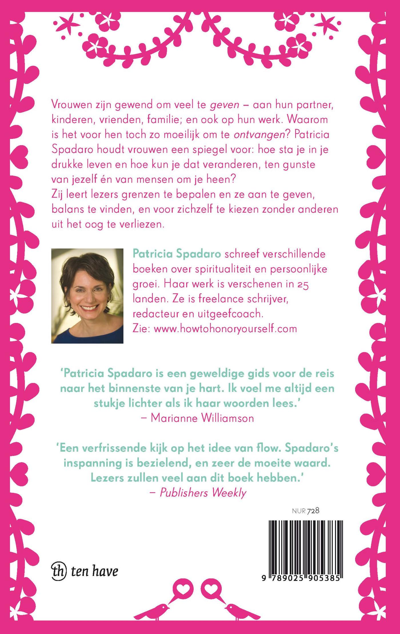 Achterkant van Wees lief voor jezelf