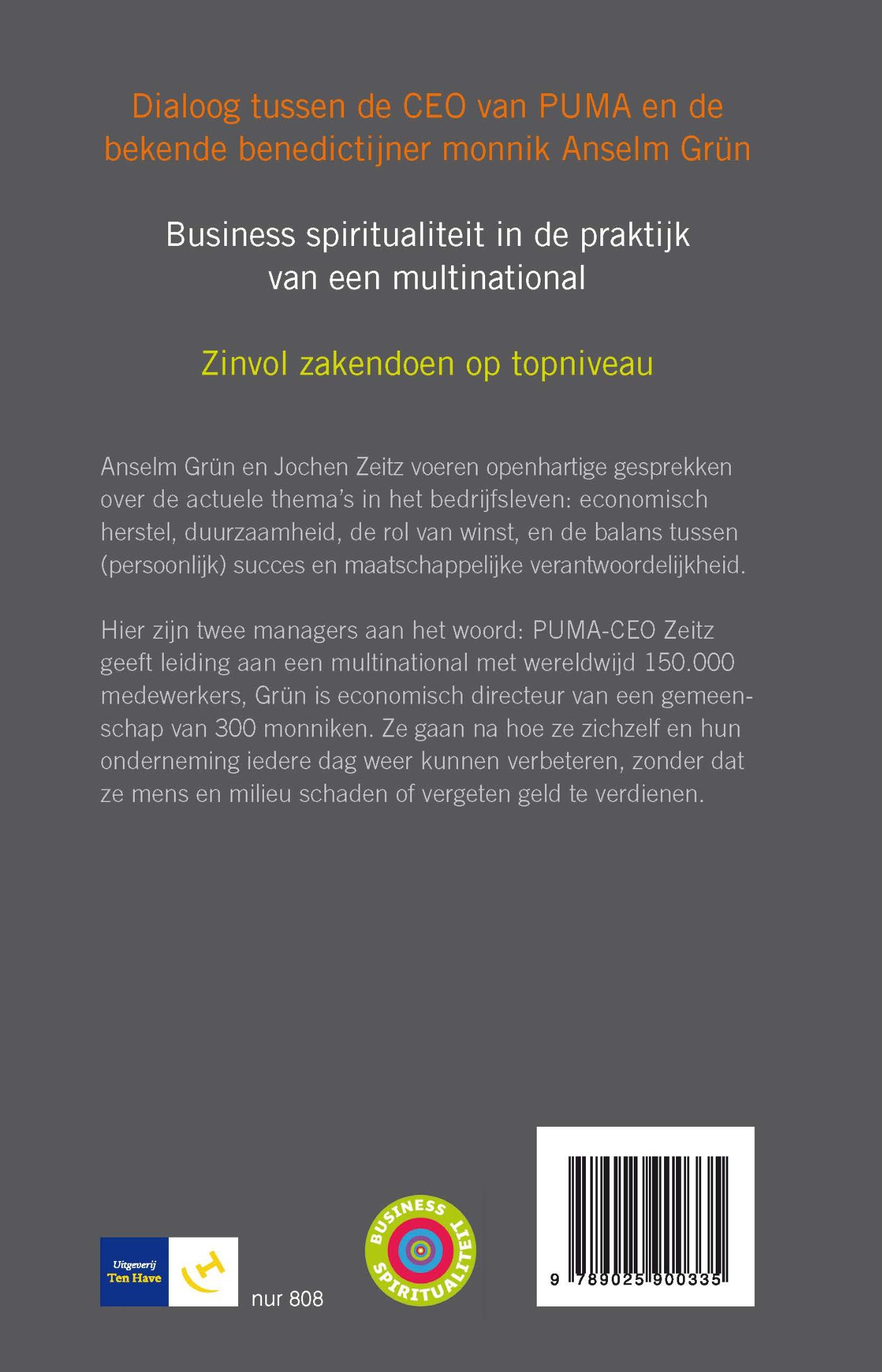 Achterkant van Manager ontmoet monnik