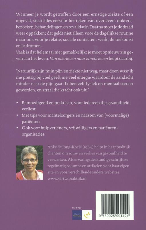 Achterkant van Van overleven naar zinvol leven