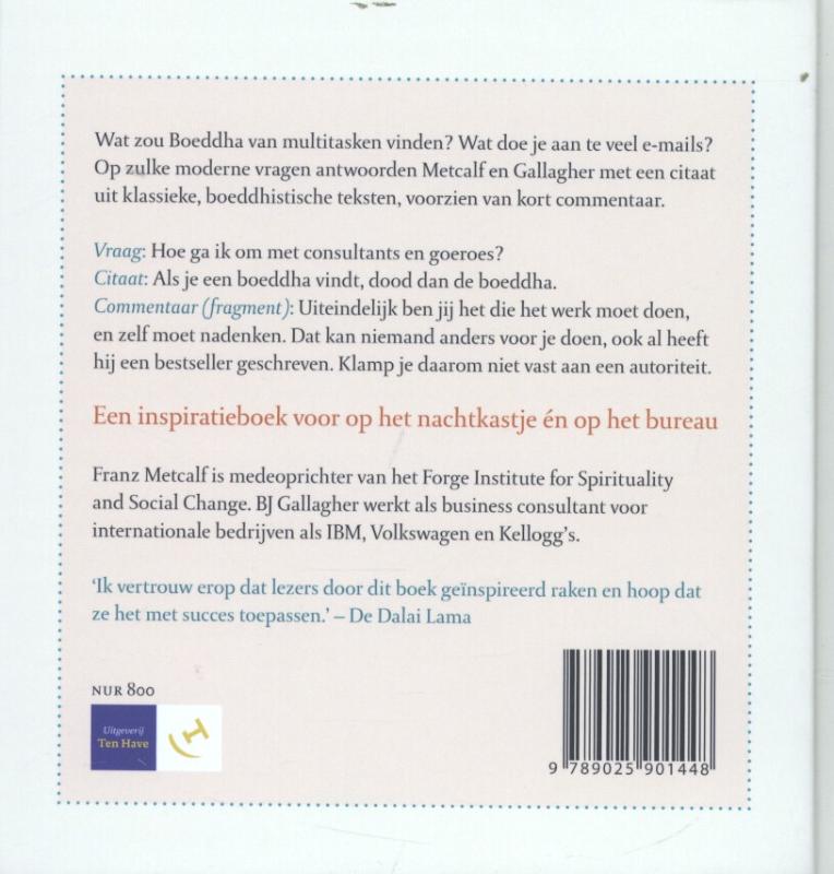 Achterkant van Boeddha op het werk