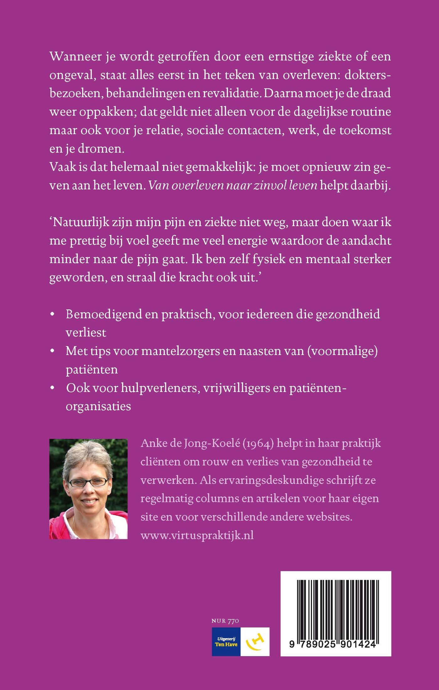 Achterkant van Van overleven naar zinvol leven