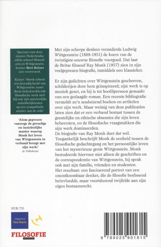 Achterkant van Ludwig Wittgenstein