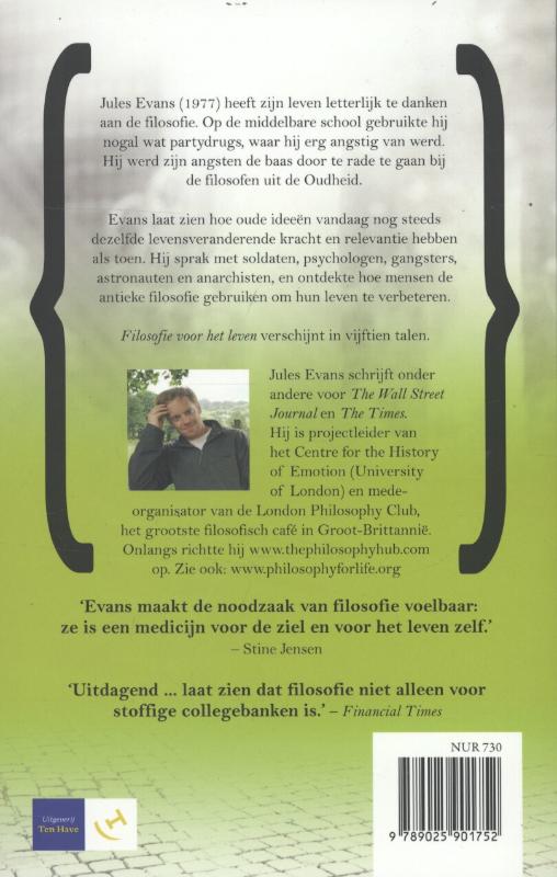 Achterkant van Filosofie voor het leven