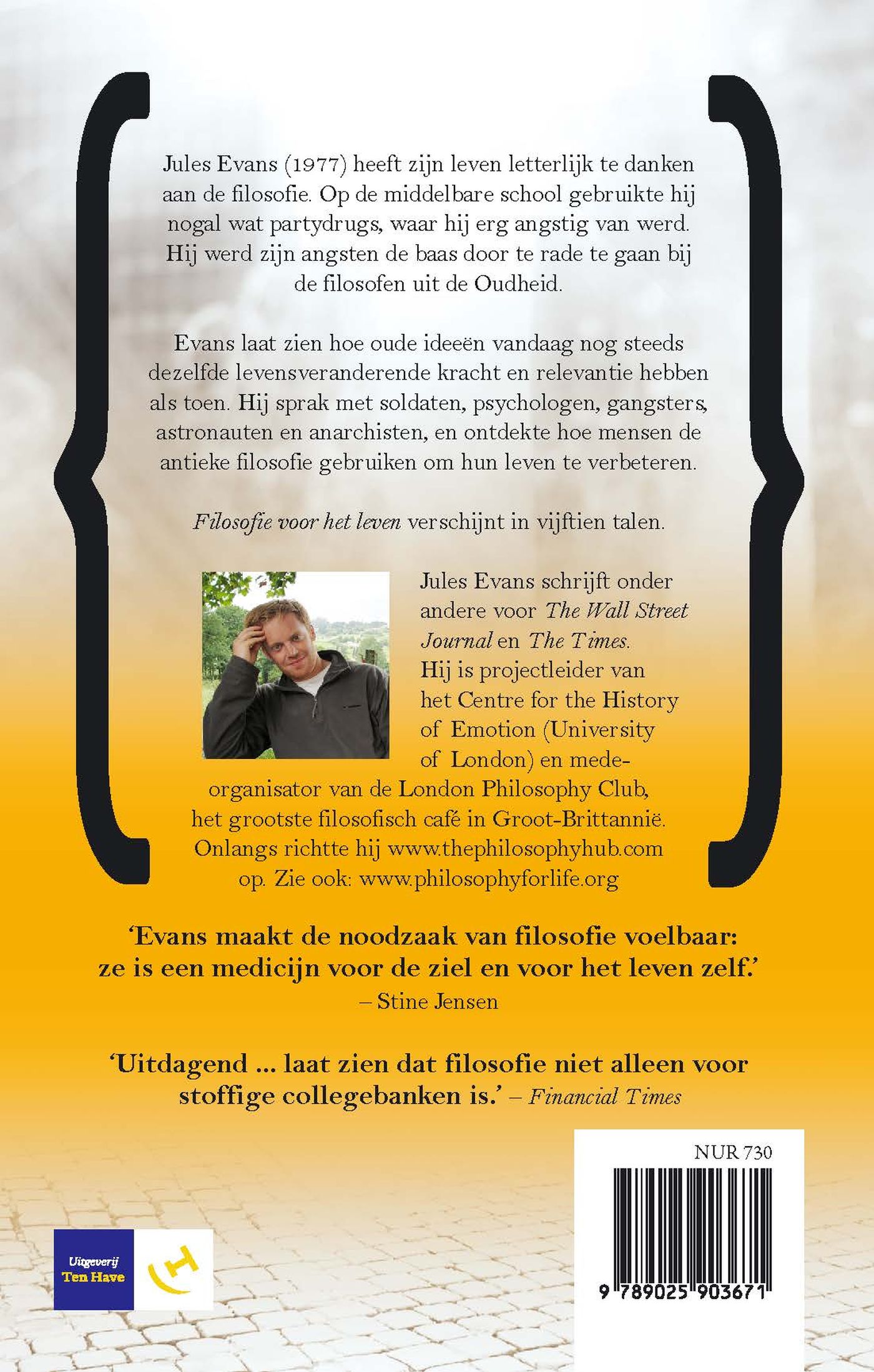 Achterkant van Filosofie voor het leven