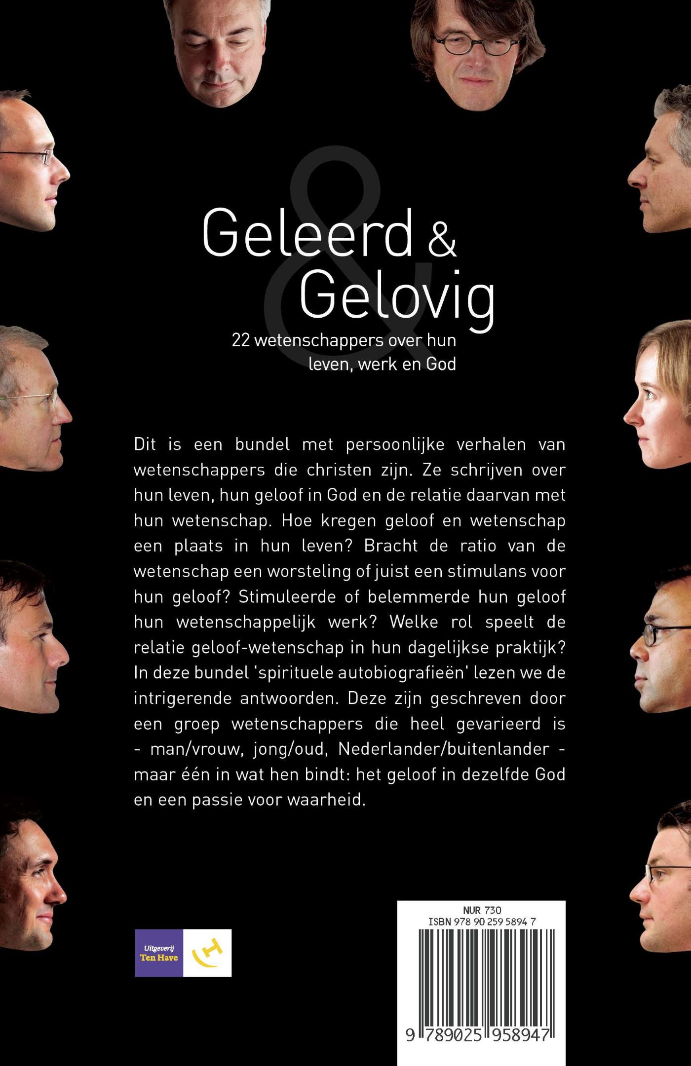 Achterkant van Geleerd en gelovig