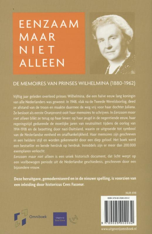 Achterkant van Eenzaam maar niet alleen