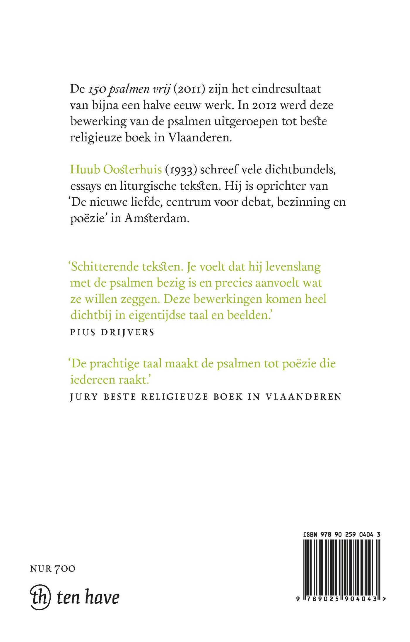 Achterkant van 150 psalmen vrij