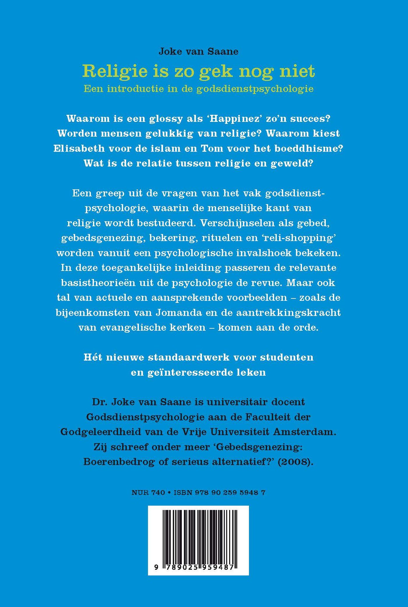 Achterkant van Religie is zo gek nog niet