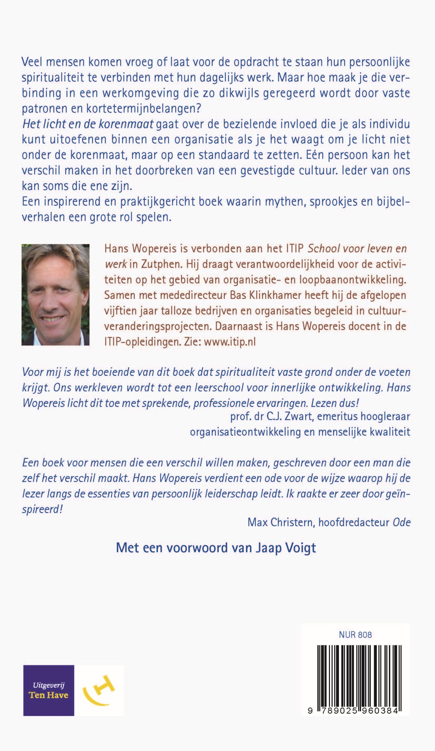 Achterkant van Het licht en de korenmaat