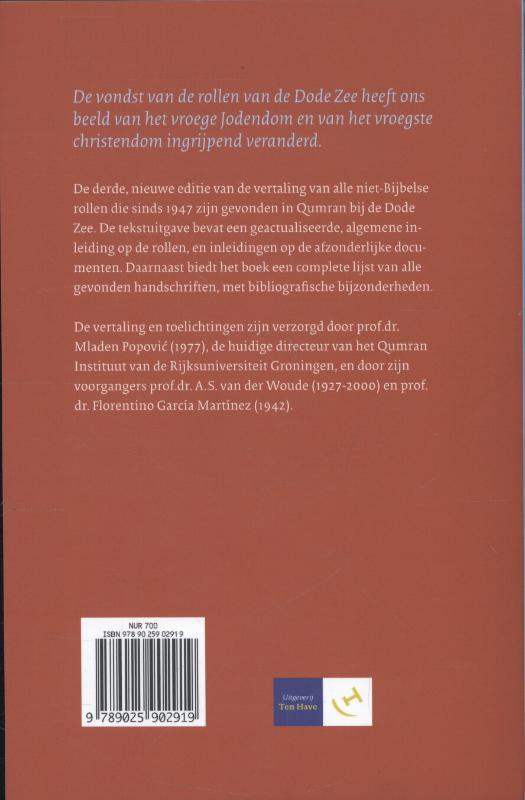 Achterkant van De rollen van de Dode Zee