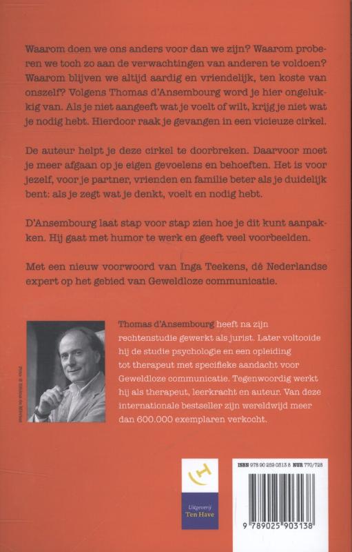 Achterkant van Stop met aardig zijn