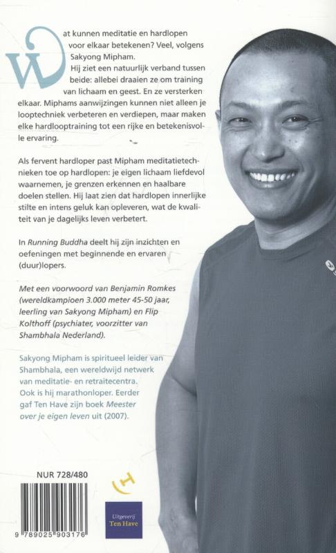 Achterkant van Running Buddha
