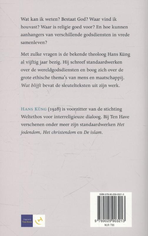 Achterkant van Wat blijft