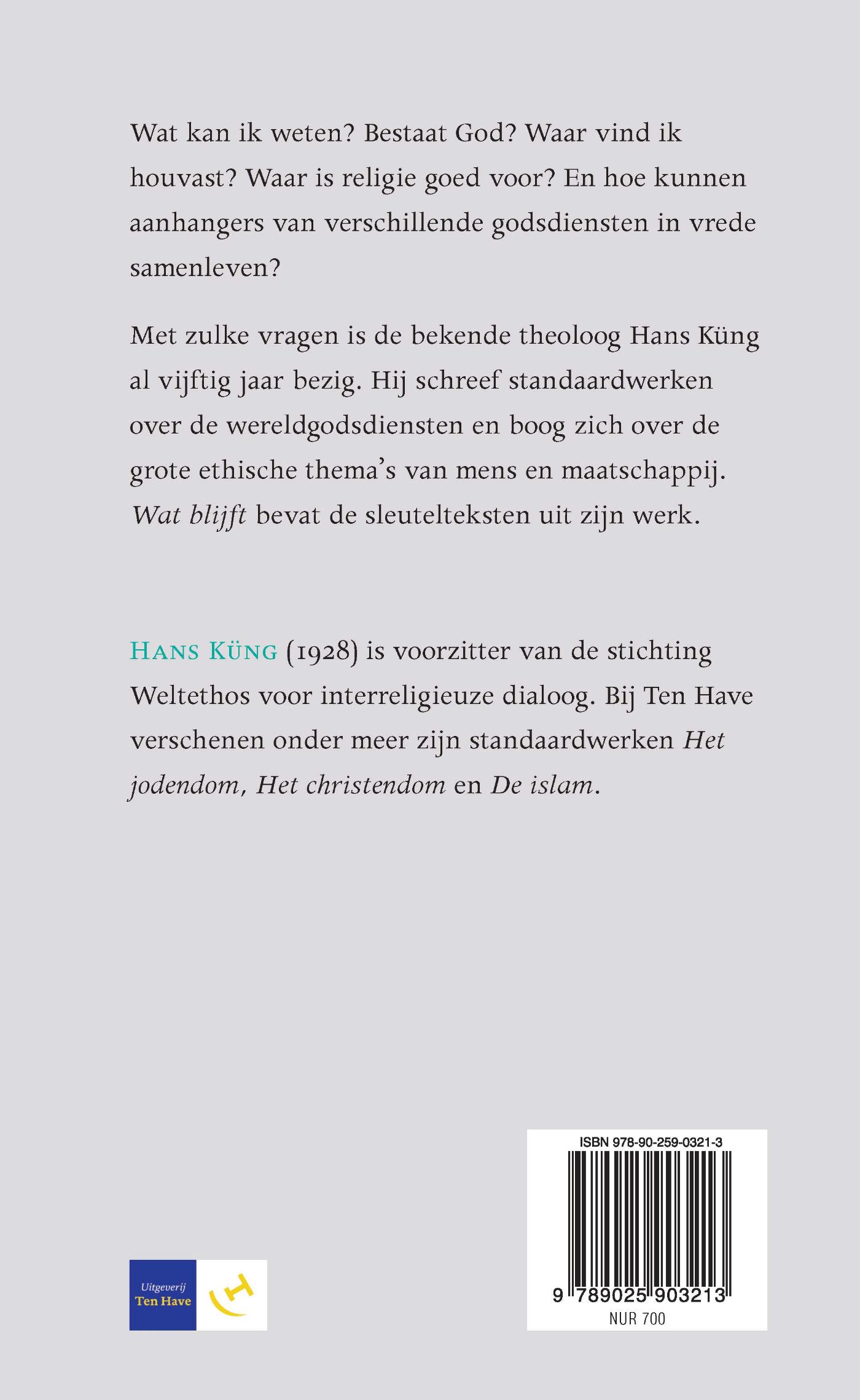Achterkant van Wat blijft