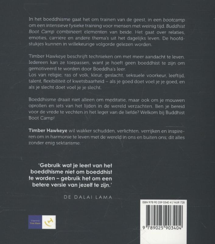 Achterkant van Buddhist boot camp