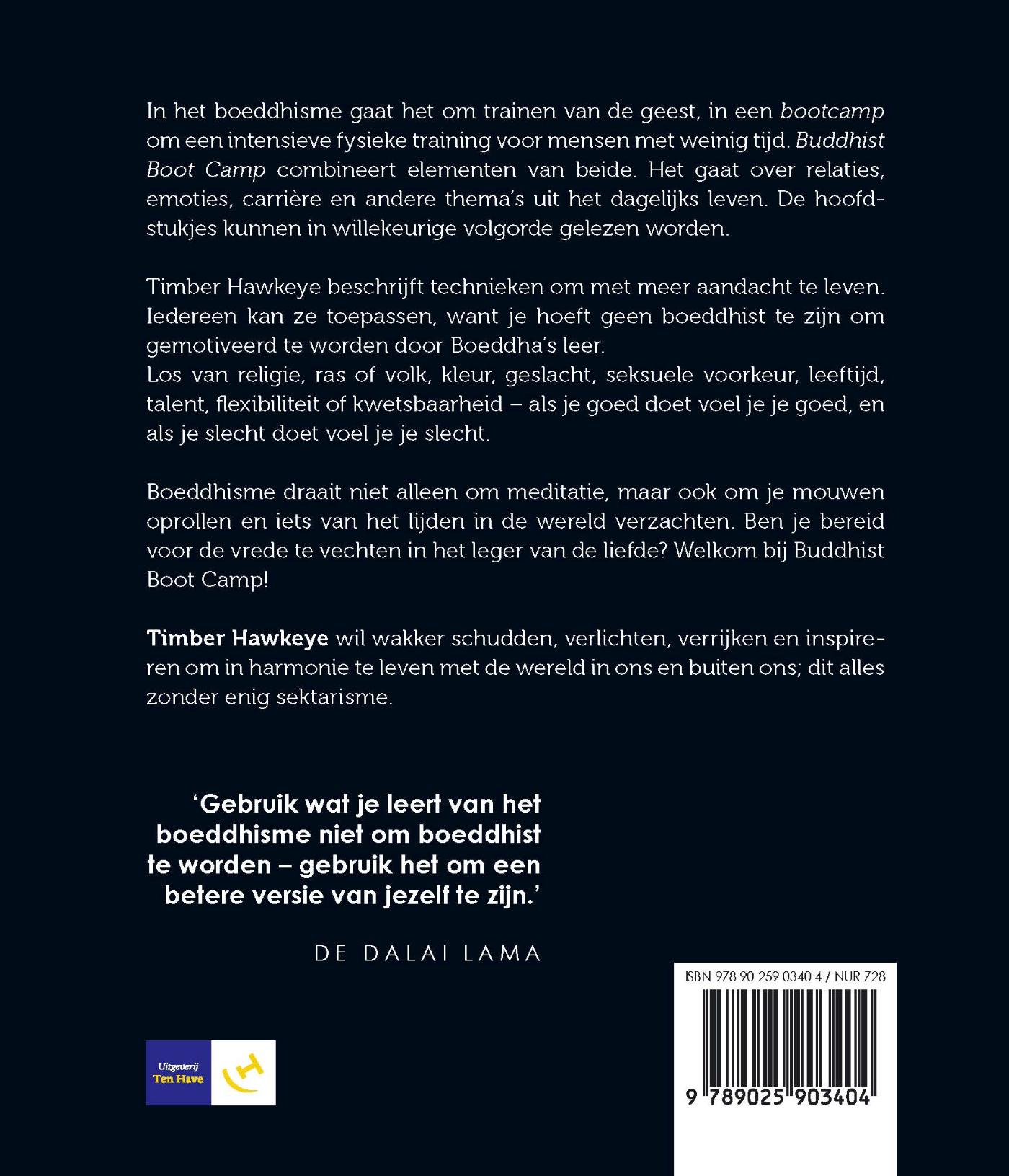 Achterkant van Buddhist boot camp