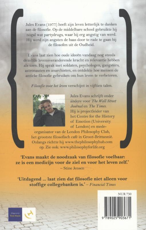 Achterkant van Filosofie voor het leven
