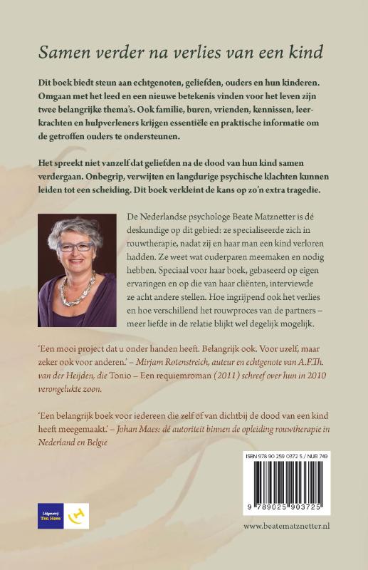 Achterkant van Samen verder na verlies van een kind