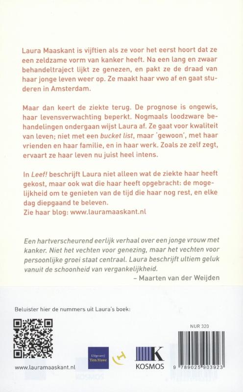 Achterkant van Leef!
