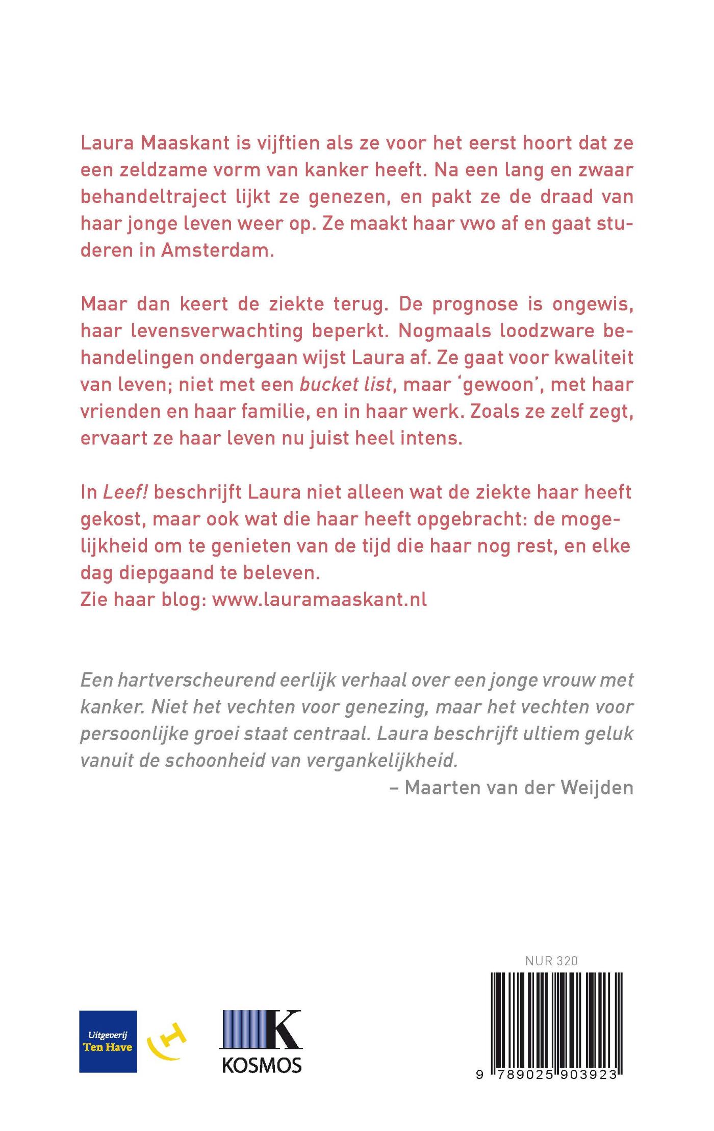 Achterkant van Leef!