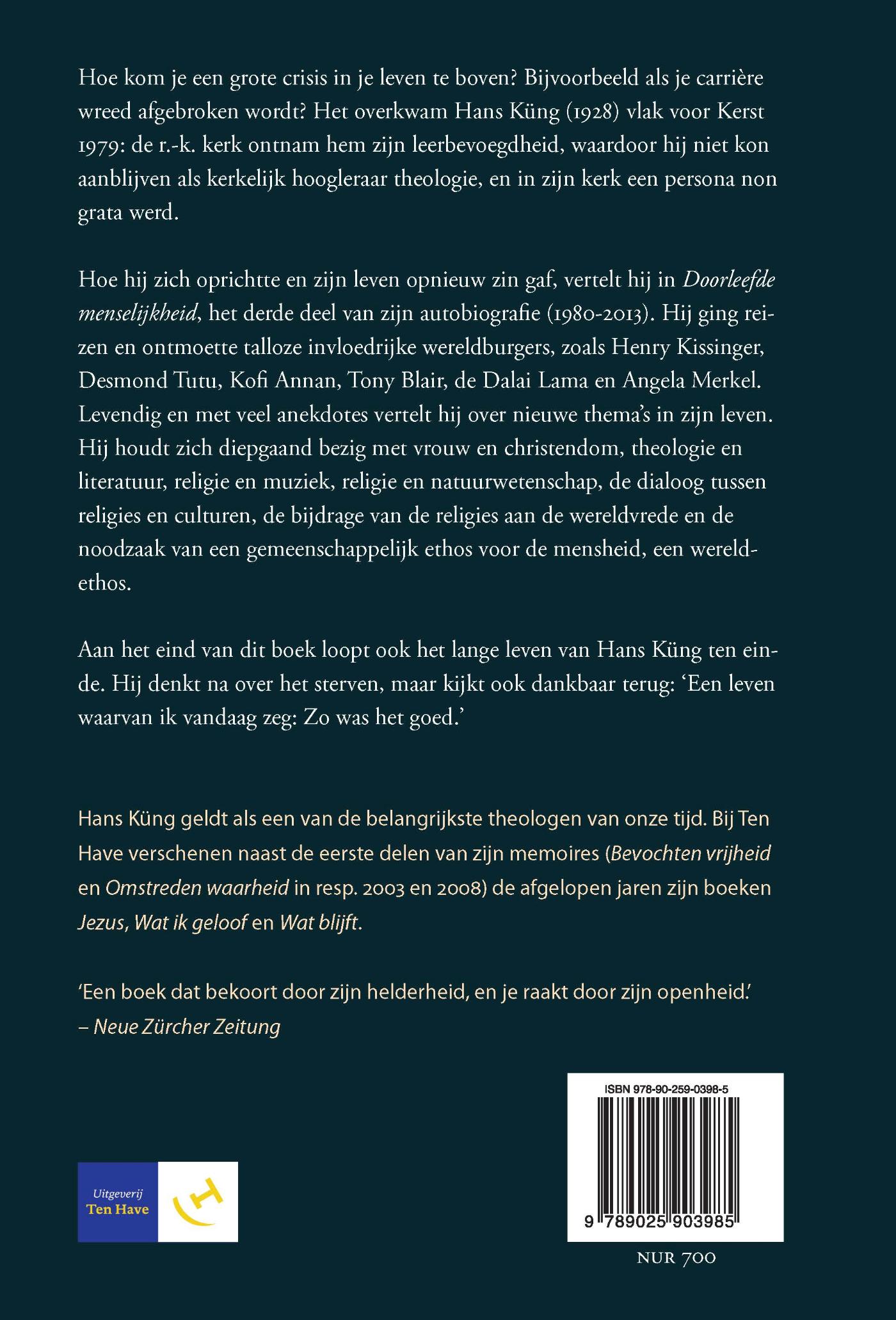 Achterkant van Doorleefde menselijkheid