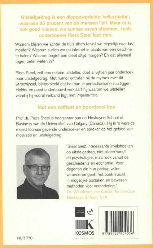 Achterkant van Uitstelgedrag