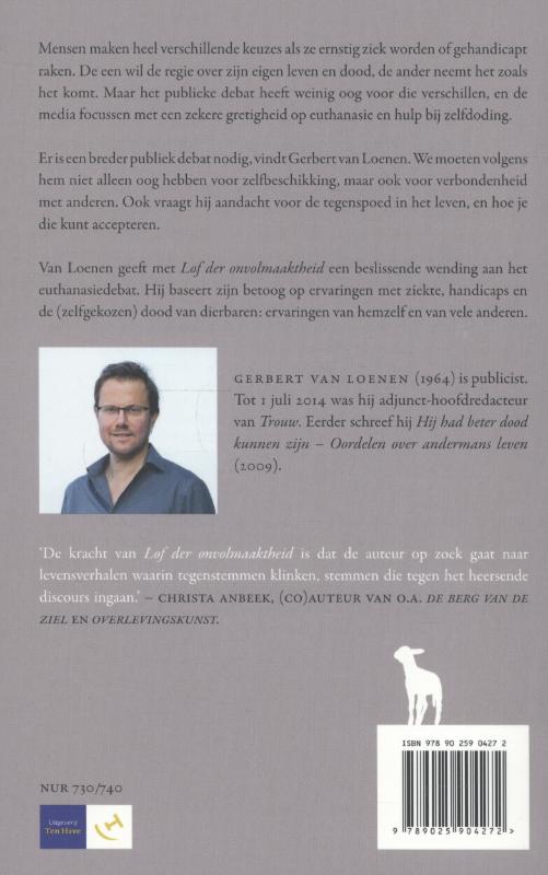 Achterkant van Lof der onvolmaaktheid