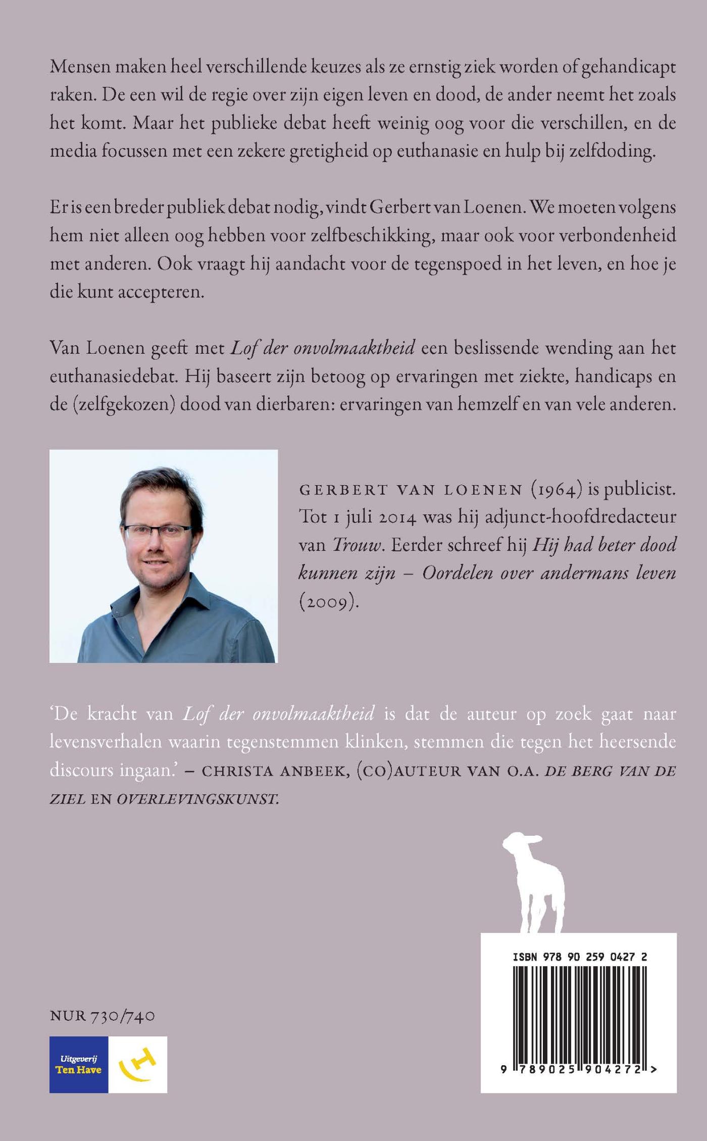 Achterkant van Lof der onvolmaaktheid