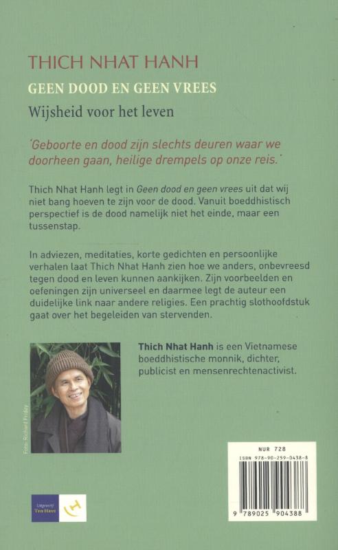 Achterkant van Geen dood en geen vrees